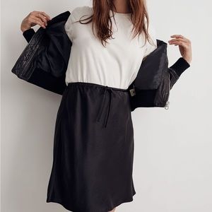 Madewell Drawstring Mini Slip Skirt